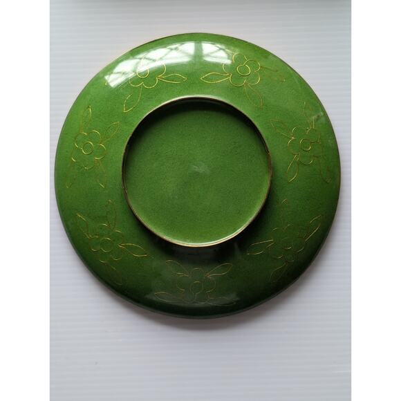 Cloisonné Red Poppy Plate 7" MET Museum Tawaraya Sōsetsu Japanese Art Edo Period - Picture 3 of 5